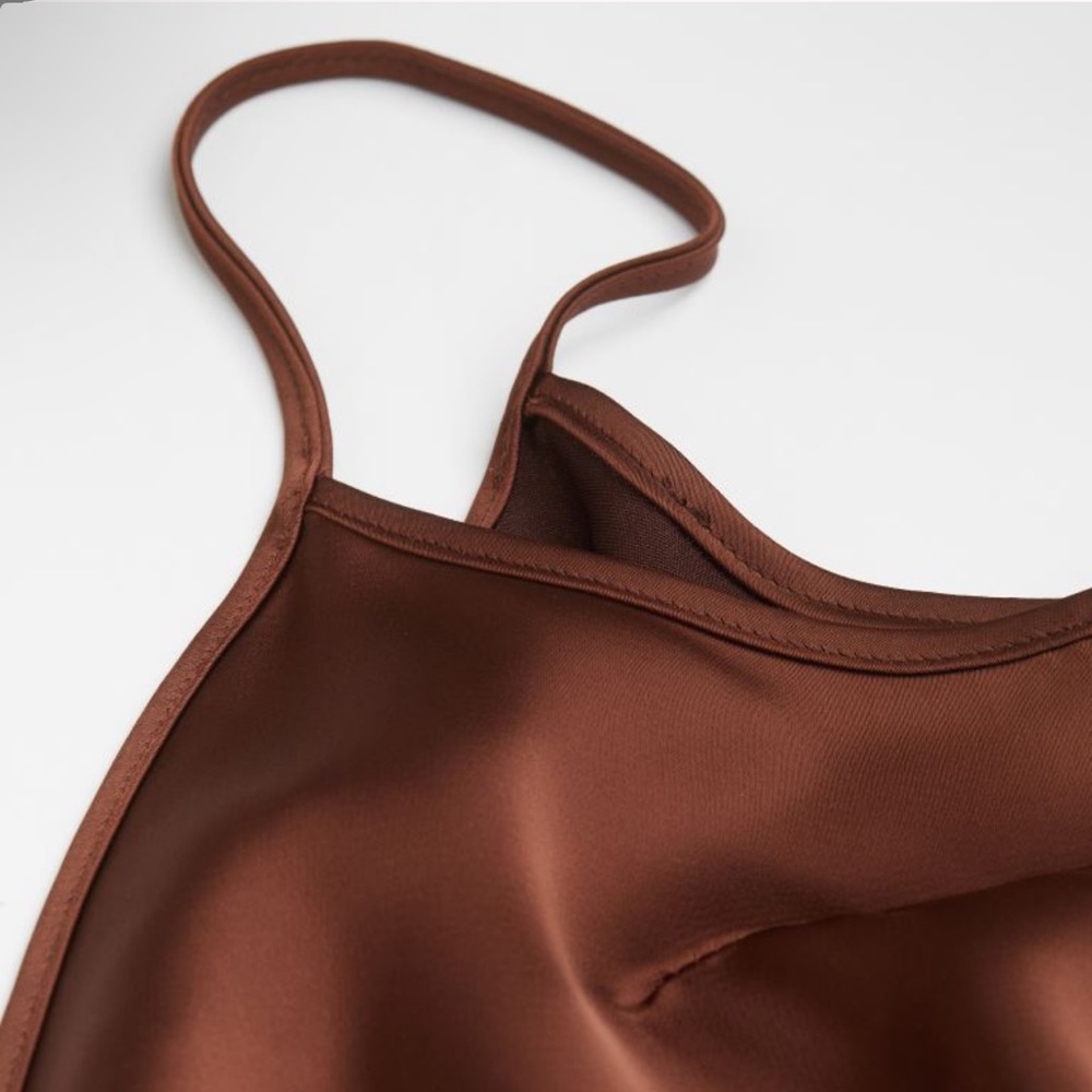 H&M Brown Maxi Slip Dress with Spaghetti Straps - Picture 4 of 4